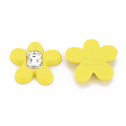 Gummierte Acryl-Strass-Cabochons&nbsp;MACR-T042-03F