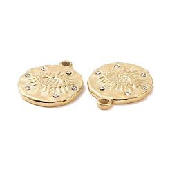 Pendentifs en acier inoxydable 304 micro pavés de zircones cubiques transparentes&nbsp;STAS-J400-27G