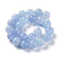 Billes de jade naturelles de teint en malaisades teintes&nbsp;X-G-G021-02B-07