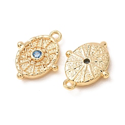 Messing Micro Pave blau Zirkonia Anhänger&nbsp;CU-K002-46G-B