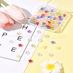 120 Stück 9 Farben transparent gespritzte Glasperlen&nbsp;GLAA-FS0002-13