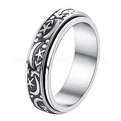 Drehbare 201 Edelstahl-Fingerringe&nbsp;PW-WGFD7F6-03