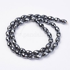 Non magnetici perle ematite sintetico fili&nbsp;G-F396-13-6x9mm