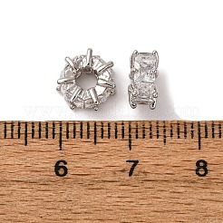 Perline zirconi micro pave  in ottone&nbsp;KK-CJC0013-07P-RS