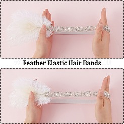 Legierung & Gummi & Strass & Federn & Saatglas & Kunststoff-Stirnbänder&nbsp;OHAR-WH20011-15B