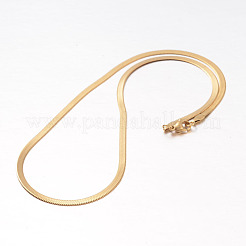 Ionenplattierung (IP) 304 Edelstahl Schlangenketten Halsketten&nbsp;NJEW-F195-01B-G