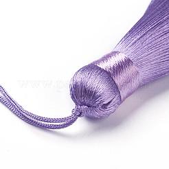 Gros pendentifs pompon de polyester&nbsp;HJEW-K030-C
