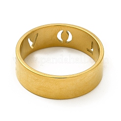 Anillos de acero inoxidable con revestimiento iónico (IP) 201&nbsp;RJEW-G278-23G