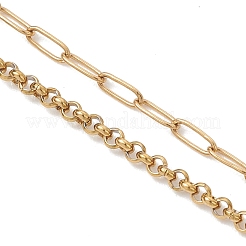 Fabricación de collares con cadena deslizante mixta de acero inoxidable 304 de 2 mm&nbsp;AJEW-JB01558-01