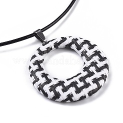 Colliers tissés en raphia&nbsp;NJEW-JN02357