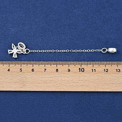 Europäische Sicherheitsketten aus Messing mit klarem Zirkonia und Anhängern&nbsp;KK-L236-15A-S