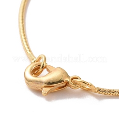 Halsketten mit viereckiger Schlangenkette aus Messing&nbsp;MAK-L009-05G