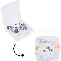 Flach rund mit Eule Zink-Legierung Jeansdruckknöpfe Fassungen für Strasssteine  für Schmuck machen&nbsp;DIY-PH0001-60S