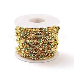 Regalità sintetica/colonna di diaspro imperiale e catena a maglie tonde piatte&nbsp;CHC-G017-05G