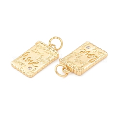 Pendentifs en zircone cubique micro-pavés en laiton écologiques&nbsp;KK-I698-34G