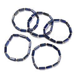 Lapis natural cuenta de lapislázuli estiran pulseras&nbsp;BJEW-F523-04