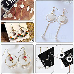 Kit de diy para hacer pendientes colgantes geométricos con alambre enrollado grande&nbsp;DIY-UN0003-02
