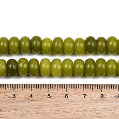 Gefärbt natürlichen weißen Jade Perlen Stränge&nbsp;G-G107-A47-01