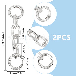Taschengurtverlängerung mit Kreuzkettengliedern aus Aluminium&nbsp;FIND-WH0418-79P