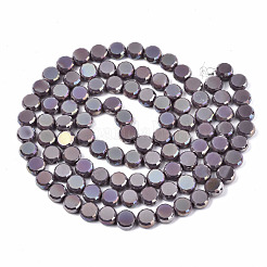 Electroplate opaco colore solido perle di vetro fili&nbsp;EGLA-T020-07H
