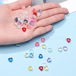 110 pz 11 colori perle di vetro verniciate a spruzzo trasparenti&nbsp;GGLA-YW0001-07