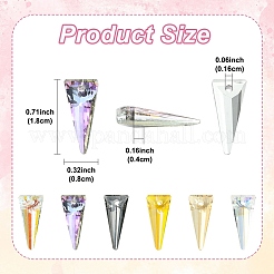 5 Stück k9 Glas-Strass-Anhänger&nbsp;GLAA-YW0004-89
