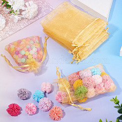 50 stücke organza taschen schmuck lagerung beutel hochzeit favor partei mesh kordelzug geschenk&nbsp;OP-TA0001-16C