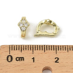 Messing Micro Pave klare Zirkonia Falte über Verschlüsse&nbsp;LS-KK-C107-11G