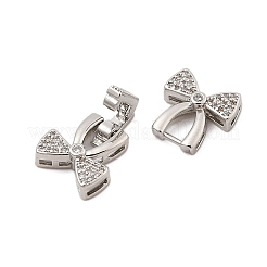 Messing Micro Pave klare Zirkonia Falte über Verschlüsse&nbsp;KK-C075-04P
