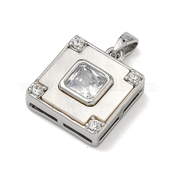 Messing micro pave klare zirkonia anhänger&nbsp;KK-G556-13P