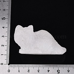 Geschnitzte Katzenfigur aus natürlichem Quarzkristall&nbsp;G-Q615-04H