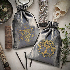 Rechteckige Tarot-Aufbewahrungsbeutel aus Samt mit Goldprägung und Kordelzug zur Wahrsagung&nbsp;ABAG-WH20001-25A
