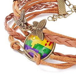 Regenbogen-Pride-Armband&nbsp;LS-BJEW-F426-01H