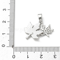 Pendenti in zirconi cubici trasparenti in micro pavè di ottone&nbsp;KK-A299-17P