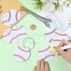 12 Stück PVC-Baseball-Gepäckanhänger&nbsp;AJEW-SP0004-23A