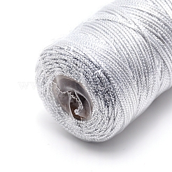Cordon métallique en polyester&nbsp;MCOR-WH0002-01B