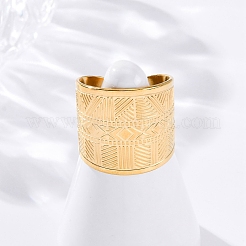 Anelli con polsino in acciaio inossidabile 304 per donna&nbsp;RJEW-F175-02G-03