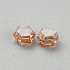 Perles en verre electroplate&nbsp;EGLA-WH20001-02B