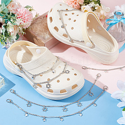6 chaîne de chaussures en alliage de strass de 3 styles&nbsp;FIND-CP0001-38