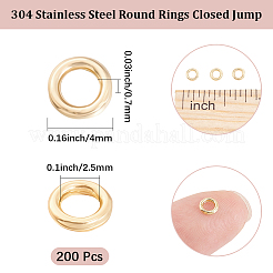 200 anneau rond en acier inoxydable 304&nbsp;STAS-BBC0010-21C
