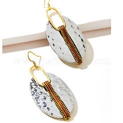Boucles d'oreilles pendantes ovales en alliage&nbsp;FS-WG1DD9E-01