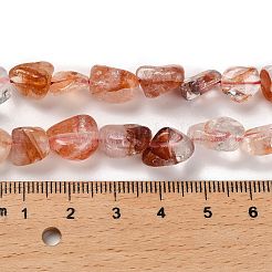 Natürliche rote hämatoide Quarz-/Eisenquarz-Perlenstränge&nbsp;G-P497-01E-54