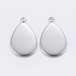 Cabochon pendenti in acciaio inossidabile 304 anti-ossidazione&nbsp;STAS-P198-14B