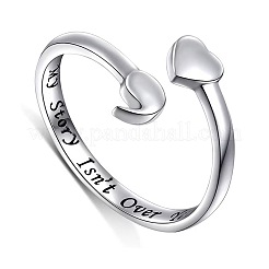 Meine Geschichte ist noch nicht vorbei S925 Sterling Silber Manschettenringe&nbsp;FS-WG298CC-01