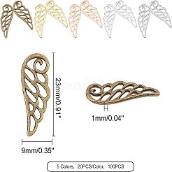 100 pz 5 colori pendenti in lega di stile tibetano&nbsp;FIND-FH0003-24