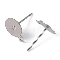 Anlaufgeschützte Ohrstecker-Beschläge aus Edelstahl 304&nbsp;LS-STAS-E029-2