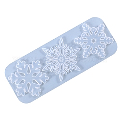 Weihnachten DIY Schneeflocke Silikon Anhänger Formen&nbsp;X-DIY-P006-31