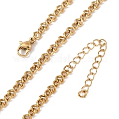 Colliers à chaîne torsadée en acier inoxydable 304 de 3.8 mm&nbsp;NJEW-P346-02G