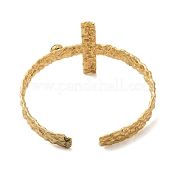 Brazaletes abiertos de acero inoxidable 304&nbsp;BJEW-K230-02F-G