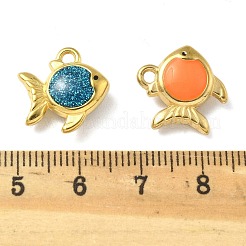 304 Edelstahl Glitzer Emaille Anhänger&nbsp;STAS-D369-23G